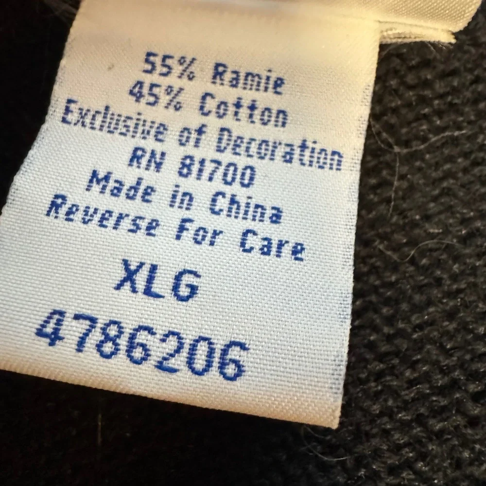 Vtg‎ BLAIR Womens Black Zipper Front Holiday Vest XL Oversized Xmas Christmas - Picture 4 of 6